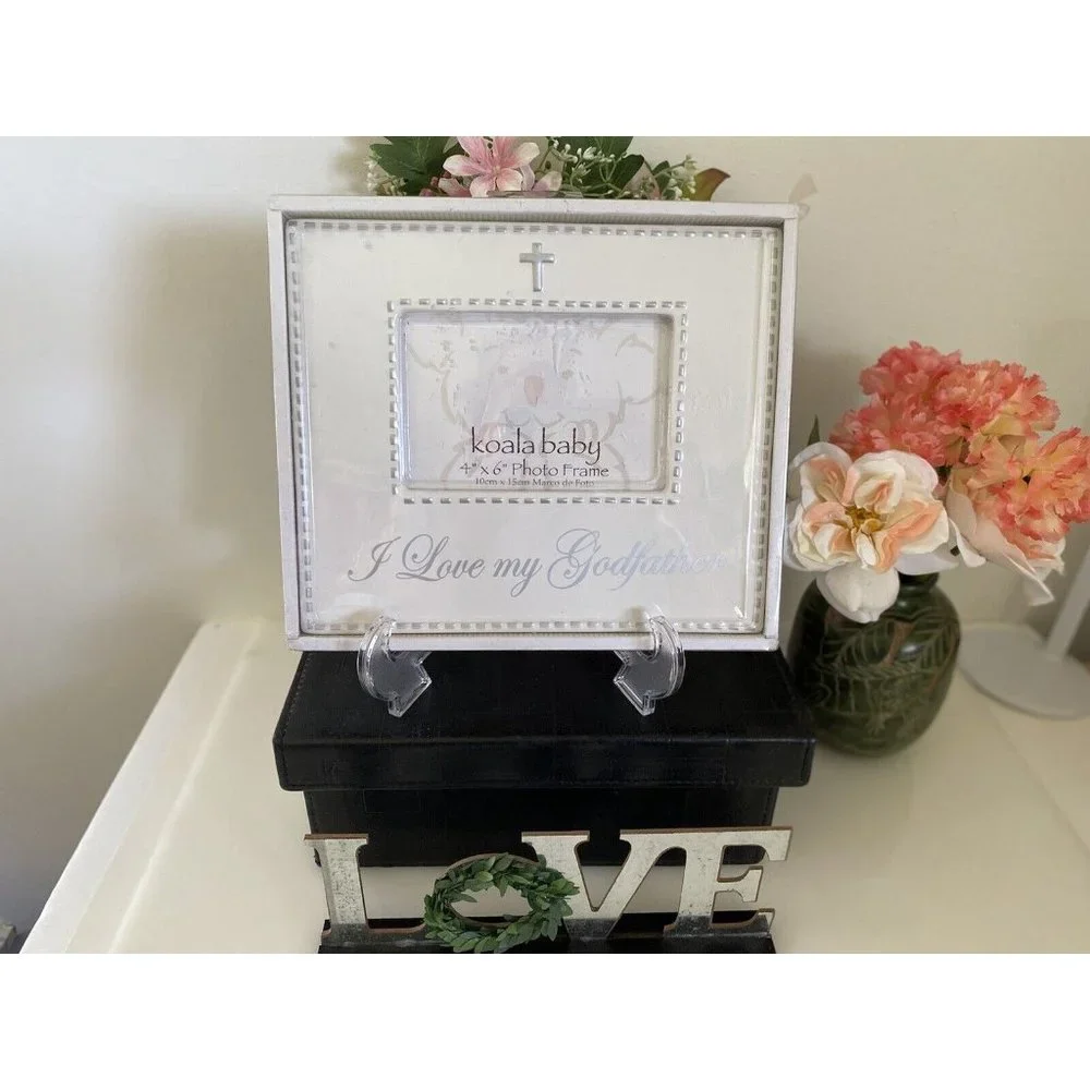 Koala Baby White Porcelain Photo Frame I Love my Godfather 4